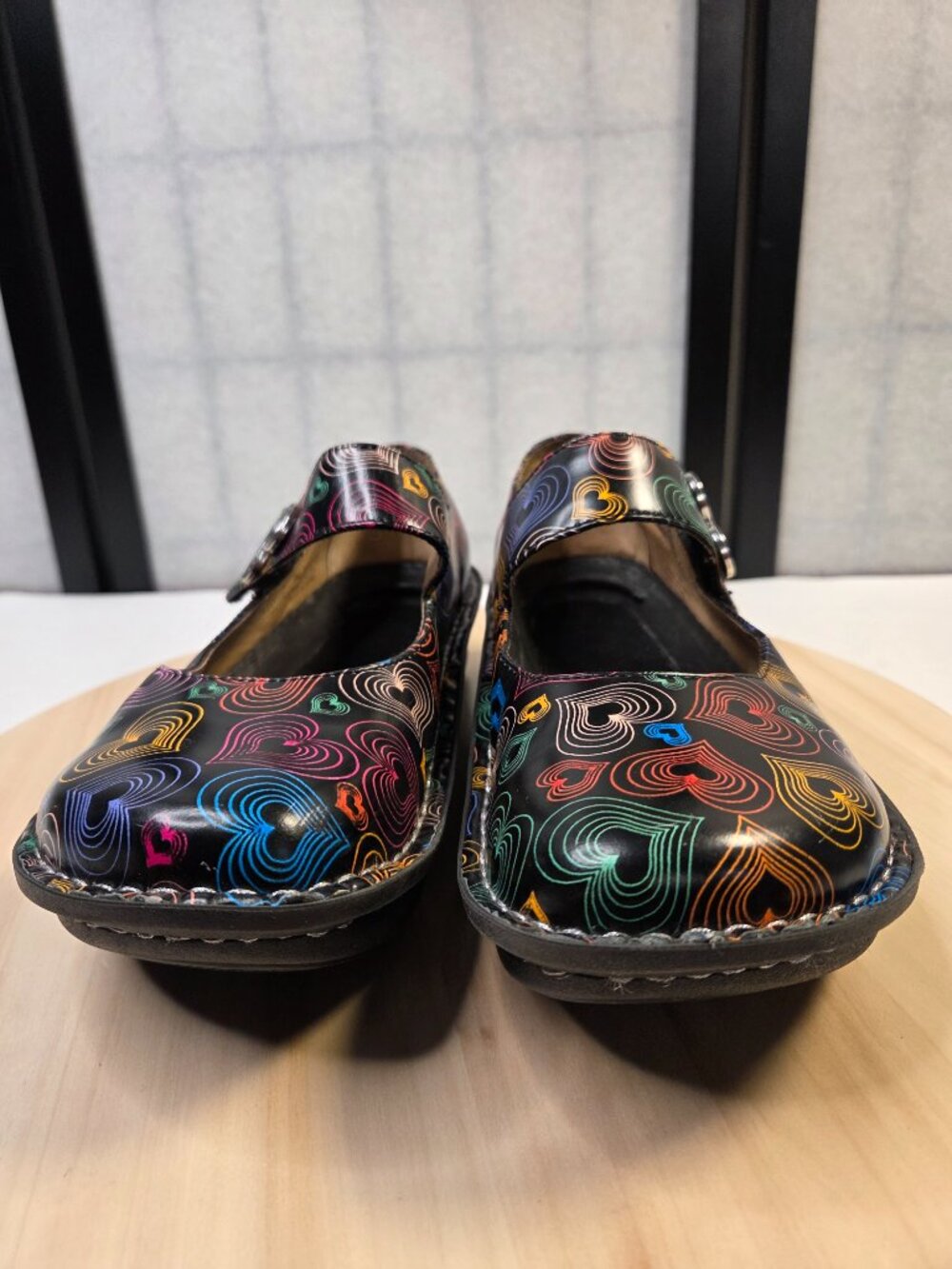 Alegria Paloma Hearts Leather Mary Jane Clogs Women EU 38 / US 8 - Picture 3 of 15